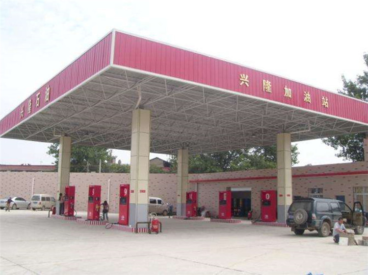 沛县加油站钢结构网架案例9